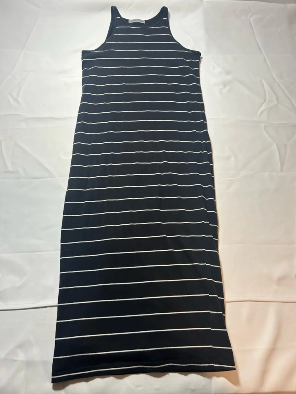 Athleta Black Tank Top with White Stripe - Picture 1 of 7